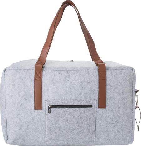 Bolsa viaje fieltro rPET con detalles PU