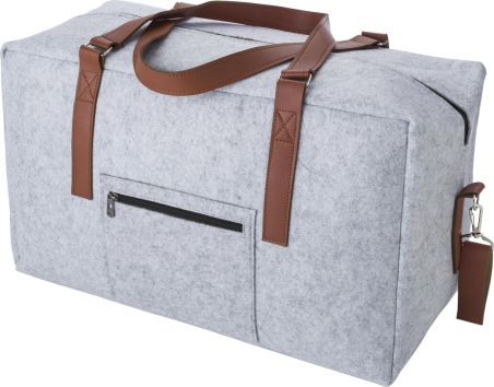 Bolsa viaje fieltro rPET con detalles PU