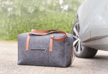 Bolsa viaje fieltro rPET con detalles PU