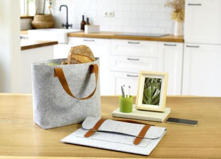 Bolsa fieltro rPET asas PU