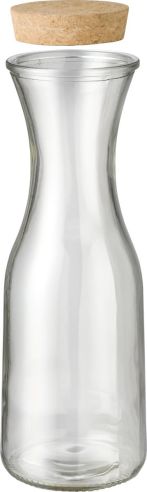 Jarra vidrio reciclado 1 l con tapón corcho