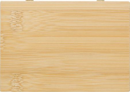 Set manicura 4 piezas caja bambú imantada FSC cortaúñas