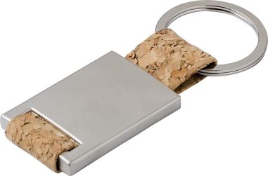 Llavero corcho con detalle de zinc