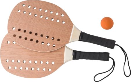 Set palas XL palisandro contrachapada PU pelota algodón