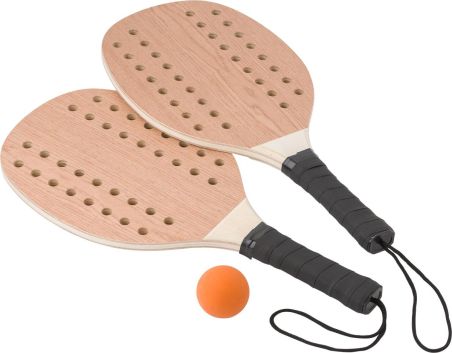 Set palas XL palisandro contrachapada PU pelota algodón