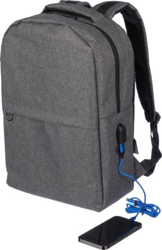 Mochila RPET 600D para portátil con USB