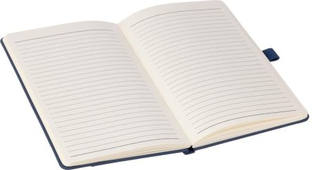 Cuaderno rPET A5 100p rayas 80gsm detalle PU papel tisú