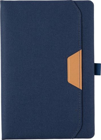 Cuaderno rPET A5 100p rayas 80gsm detalle PU papel tisú