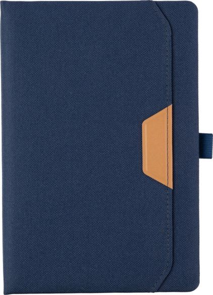 Cuaderno rPET A5 100p rayas 80gsm detalle PU papel tisú