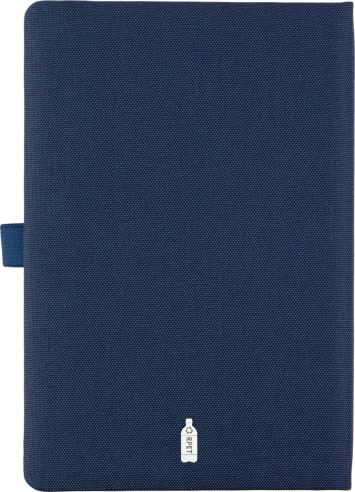 Cuaderno rPET A5 100p rayas 80gsm detalle PU papel tisú
