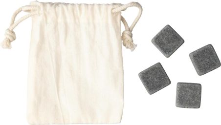 Cubitos piedra reutilizables bolsa algodón