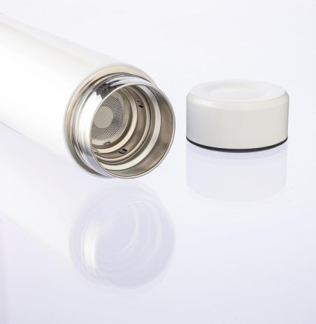 Termo acero inox 425 ml con colador de té