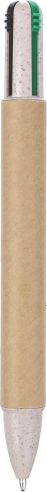 Bolígrafo 4 colores de cartón reciclado Ecológico Personalizado 101171446