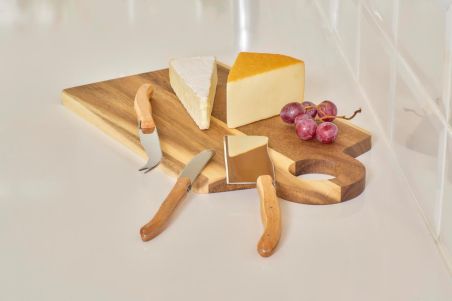 Set cuchillos queso RPET 600D madera