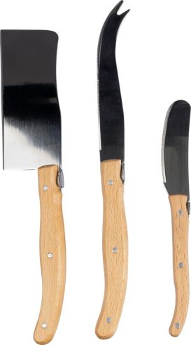 Set cuchillos queso RPET 600D madera