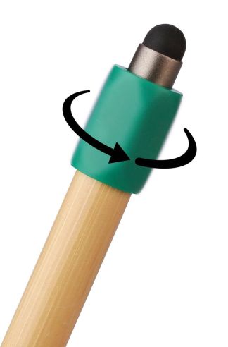 Bolígrafo bambú ABS reciclado spinner puntero 800m