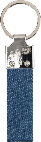 Llavero tela vaquera denim y zinc