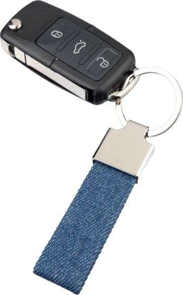 Llavero tela vaquera denim y zinc