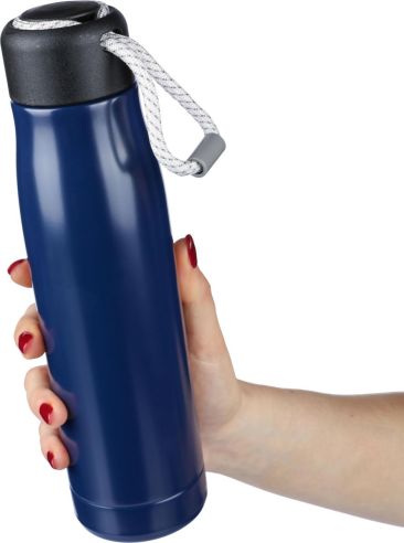 Botella termo acero reciclado 500 ml con cordón