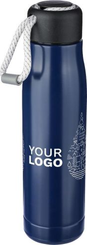Botella termo acero reciclado 500 ml con cordón