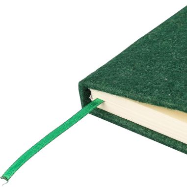 Cuaderno fieltro reciclado A5 80h rayas 70gsm marcapáginas