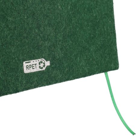 Cuaderno fieltro reciclado A5 80h rayas 70gsm marcapáginas