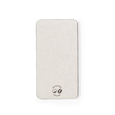 Power bank fibra café algodón reciclado 5000 mAh