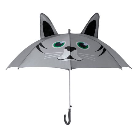 Paraguas infantil poliéster 78 cm diseño gato rana funda