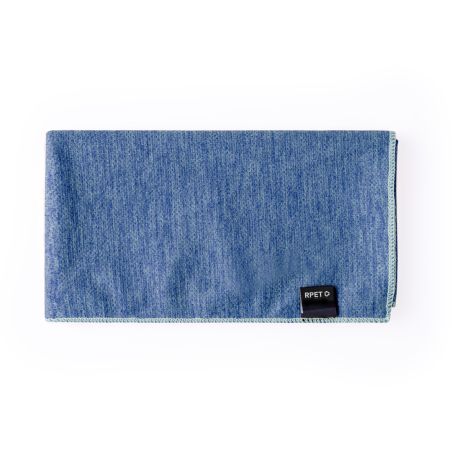 Toalla RPET 160g/m2 50x100 cm funda redecilla etiqueta