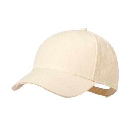 Gorra infantil 6 paneles algodón orgánico hebilla bronce