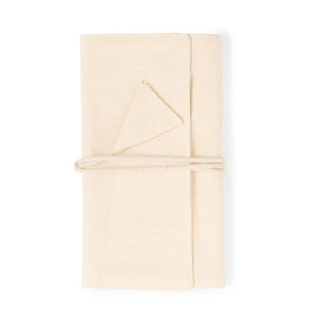 Joyero plegable algodón natural 3 partes cordón bolsillos
