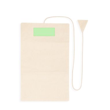 Joyero plegable algodón natural 3 partes cordón bolsillos