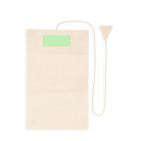 Joyero plegable algodón natural 3 partes cordón bolsillos