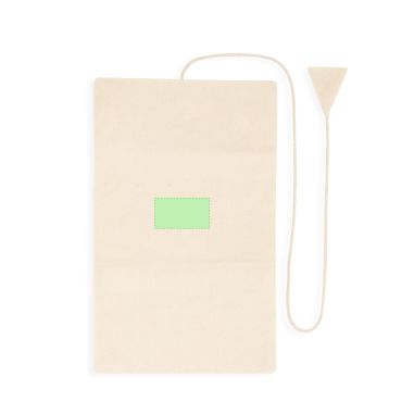 Joyero plegable algodón natural 3 partes cordón bolsillos