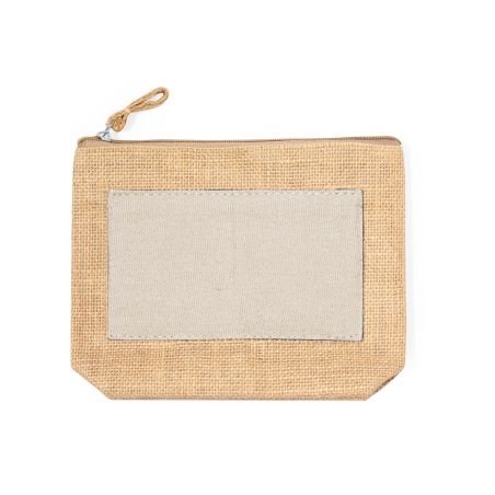Neceser yute laminado y algodón cremallera