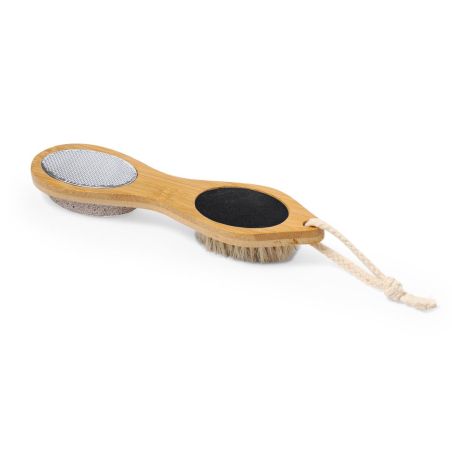 Cepillo exfoliante madera natural 4 funciones piedra lija