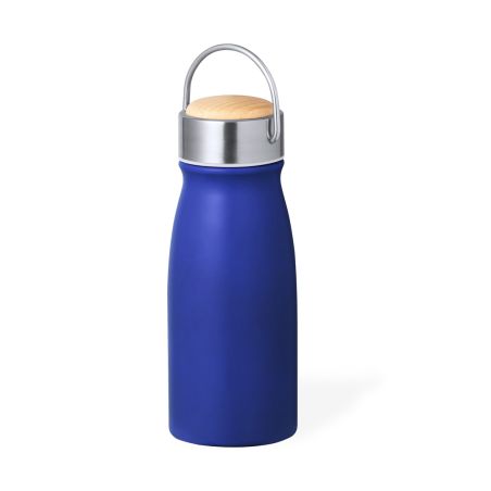 Bidón térmico inox 350 ml madera tapón rosca caja kraft