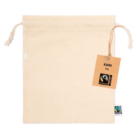Bolsa algodón Fairtrade 105 g/m² cordón