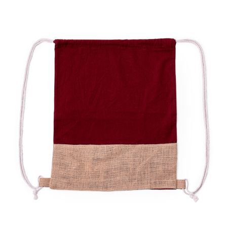 Mochila cuerdas algodón 120 g/m² argollas yute hasta 8 kg