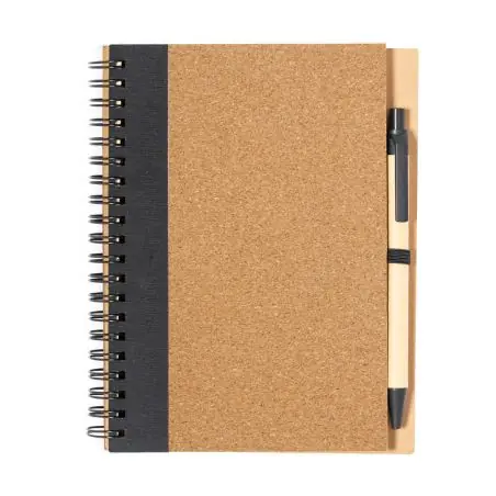 Set libreta corcho bolígrafo cartón reciclado anillas