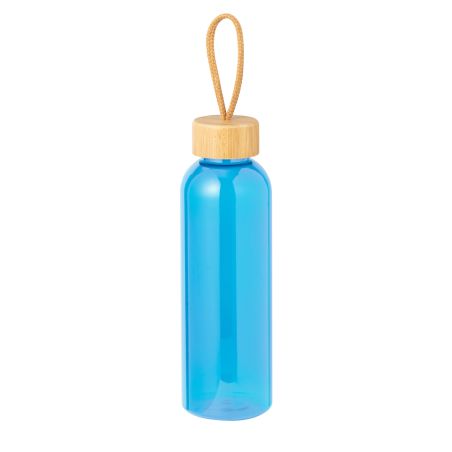 Bidón RPET 650 ml bambú libre BPA cordón trenzado