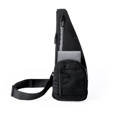 Bandolera poliéster 300D banda reflectante bolsa reciclada