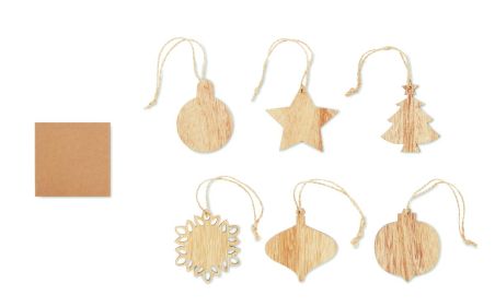 Adornos navideños de madera Ecológico Personalizado 7CX1495