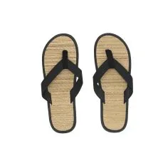 Chanclas paja PU EVA suela plana elementos vegetales