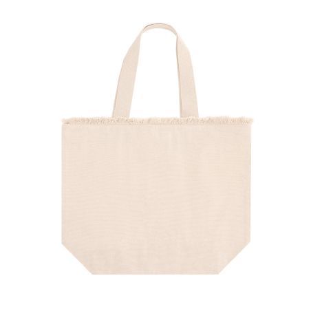 Bolsa algodón 320 g/m² flecos cremallera