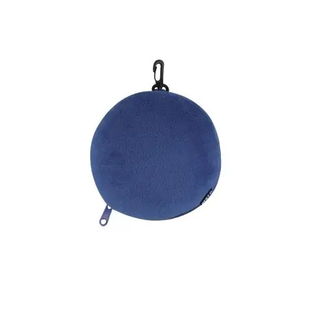 Almohadilla viaje RPET antifaz plegable bolsillo mosquetón