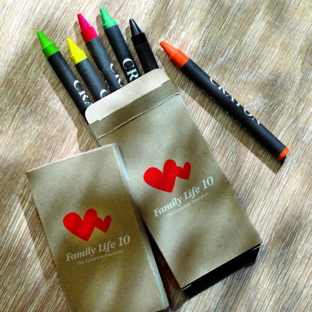 Estuche 6 lápices de cera Ecológica Personalizada 7IT2172