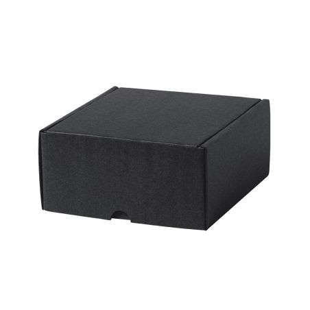 Caja S cartón reciclado corrugado negra