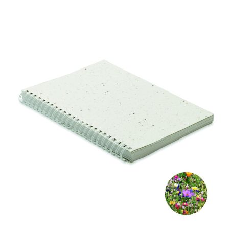 Libreta A5 tapas de semillas Ecológica Personalizada 7MO2083
