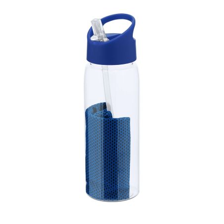 Set bidón RPET 800 ml y toalla 30 x 80 cm